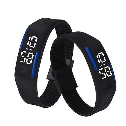 Imagem de Relógio masculino feminino de borracha led data pulseira esportiva relógio de pulso digital bu