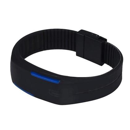 Imagem de Relógio masculino feminino de borracha led data pulseira esportiva relógio de pulso digital bu