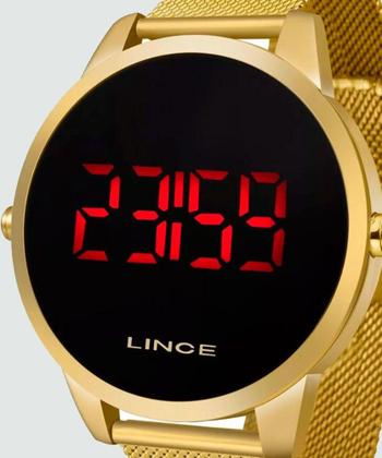 Imagem de Relogio Masculino Lince Digital Dourado Led MDG4586L PXKX