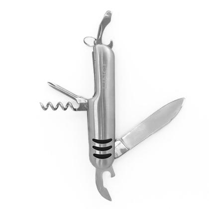 Imagem de Relógio Masculino Lince Prata Aço Inoxidável Mostrador Preto Com Canivete Original Resistente à Água MRMM008L46K0AKP2SX