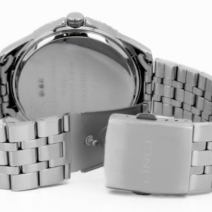 Imagem de Relógio Masculino Lince Prata Aço Inoxidável Mostrador Preto Com Canivete Original Resistente à Água MRMM008L46K0AKP2SX