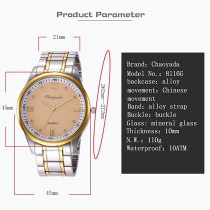 Imagem de Relógio Masculino Luxo Chaoyada Quartzo Com Estojo Analógico
