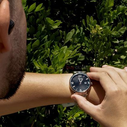 Imagem de Relógio Masculino Magnum Prata Aço Inoxidável Mostrador Preto Original Resistente à Água MA34594T