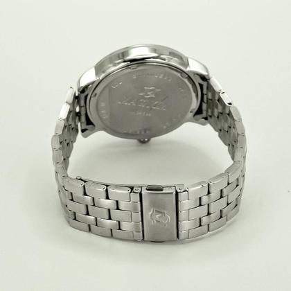 Imagem de Relógio Masculino Magnum Prata Aço Inoxidável Mostrador Preto Original Resistente à Água MA34594T