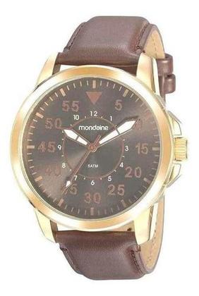 Imagem de Relógio Masculino Mondaine Dourado/marrom 99497gpmvdh1