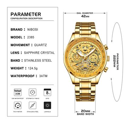 Imagem de Relógio Masculino Nibosi 2385 Cronógrafo Funcional Original