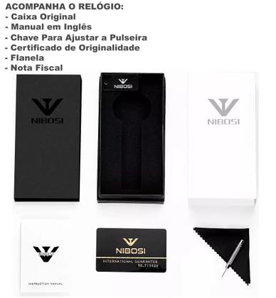 Imagem de Relógio Masculino Nibosi 2385 Cronógrafo Funcional Original