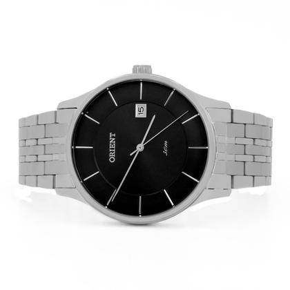 Imagem de Relógio Masculino Orient Aço Inoxidável Prata Mostrador Preto Original Resistente à Água MBSS1293G1SX