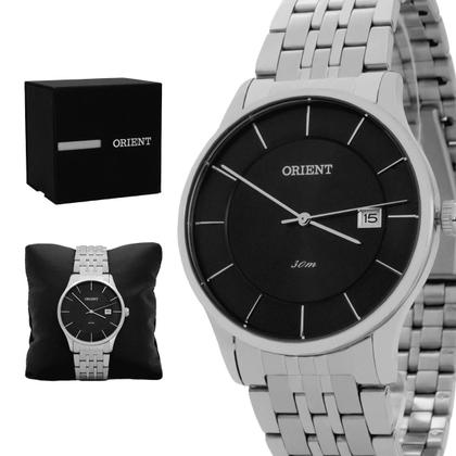 Imagem de Relógio Masculino Orient Aço Inoxidável Prata Mostrador Preto Original Resistente à Água MBSS1293G1SX