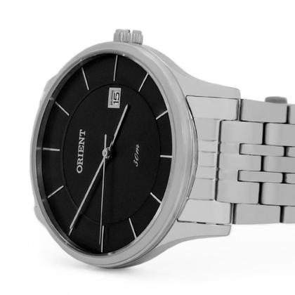 Imagem de Relógio Masculino Orient Aço Inoxidável Prata Mostrador Preto Original Resistente à Água MBSS1293G1SX