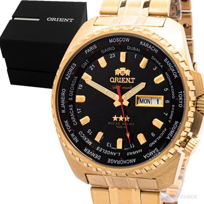 Imagem de Relógio Masculino Orient Automático Dourado Social Original Prova D'água Garantia 1 ano 469GP057FP1KX