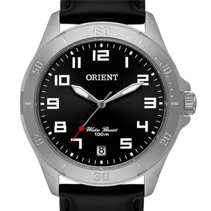 Imagem de Relógio Masculino Orient Couro Preto Original Resistente à Água MBSC1032G2PX