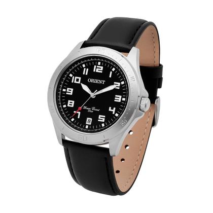 Imagem de Relógio Masculino Orient Couro Preto Original Resistente à Água MBSC1032G2PX