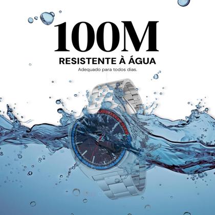 Imagem de Relógio Masculino Orient Prata Aço Inoxidável Automático Mostrador Azul Original Resistente à Água ROF49SS032D1SX