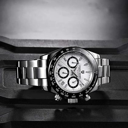 Imagem de Relógio masculino PAGANI DESIGN de quartzo, movimento japonês, esportes, cronógrafo, aço inoxidável, multifuncional, à p