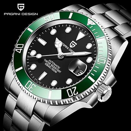 Imagem de Relógio masculino Pagani Design mecânico automático japonês 40 mm esportivo impermeável aço inoxidável safira vidro reló