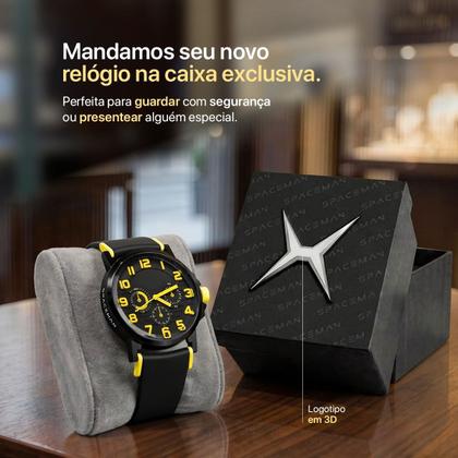 Imagem de Relogio Masculino Qualidade Premium Aço Inox Silicone Preto casual original presente social ajustavel analogico grande