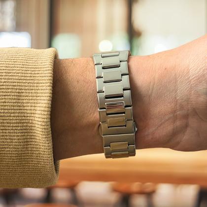Imagem de Relógio Masculino Quartzo Analógico Prata +Pulseira Hematita