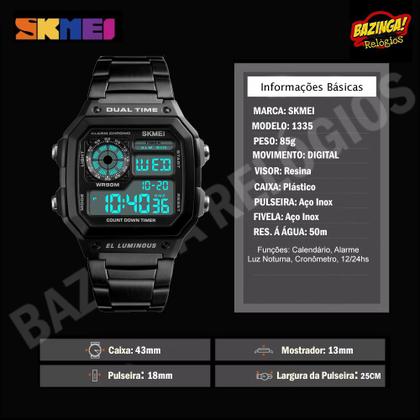 Imagem de Relógio Masculino Skmei 1335 Á Prova D'água Digital Esporte