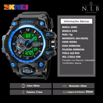 Imagem de Relógio Masculino Skmei 2396 Á Prova Dágua 50m Digital Shock Esportivo