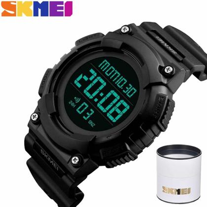 Imagem de Relógio Masculino Skmei Digital 1248 Preto  Cronômetro, Alarme, Luz Verde e Resistência à Água 5ATM