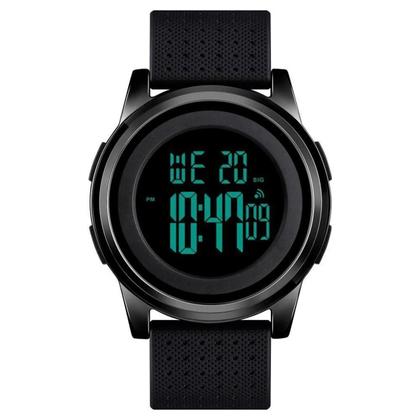 Imagem de Relógio Masculino Skmei Digital 1502 Preto  Cronômetro, Calendário, Luz Verde e Resistente à Água 3ATM