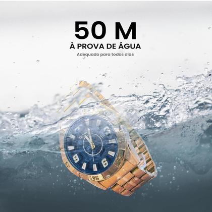 Imagem de Relogio Masculino Technos Analogico Aço Inoxidavel Performance Racer Calendario Original Resistente a Agua 1 Ano de Garantia