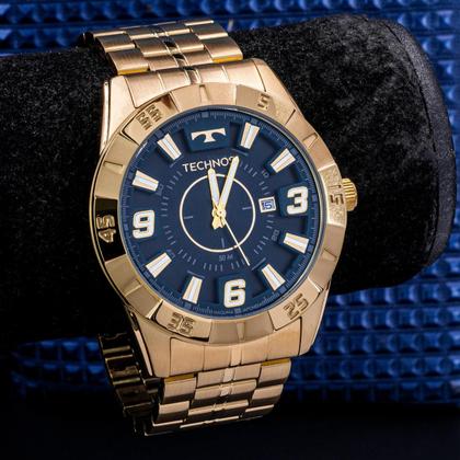 Imagem de Relogio Masculino Technos Analogico Aço Inoxidavel Performance Racer Calendario Original Resistente a Agua 1 Ano de Garantia
