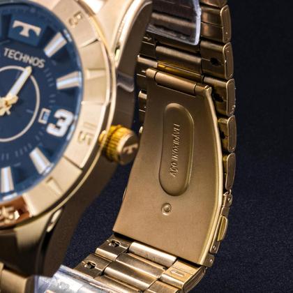 Imagem de Relogio Masculino Technos Analogico Aço Inoxidavel Performance Racer Calendario Original Resistente a Agua 1 Ano de Garantia