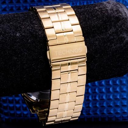 Imagem de Relogio Masculino Technos Analogico Aço Inoxidavel Performance Racer Calendario Original Resistente a Agua 1 Ano de Garantia