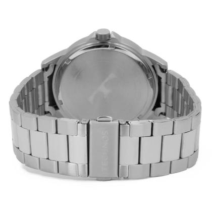 Imagem de Relogio Masculino Technos Analogico Aço Inoxidavel Prata Mostrador Preto Racer Calendario Original Resistente a Agua 1 Ano de Garantia RT2117LDR1P