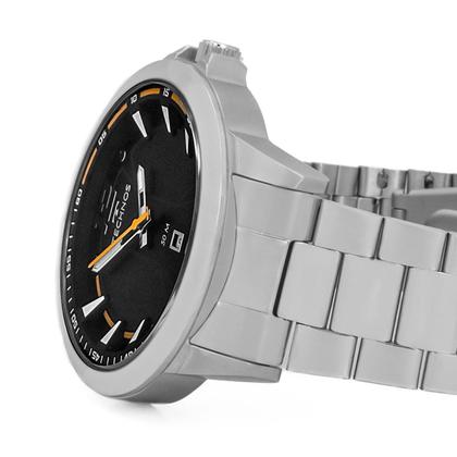 Imagem de Relogio Masculino Technos Analogico Aço Inoxidavel Prata Mostrador Preto Racer Calendario Original Resistente a Agua 1 Ano de Garantia RT2117LDR1P