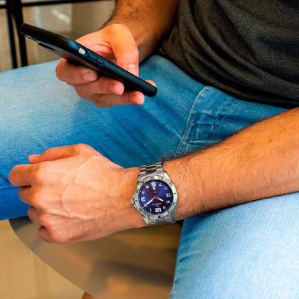 Imagem de Relógio Masculino Technos Analógico Prata Militar 2115NAP/1A