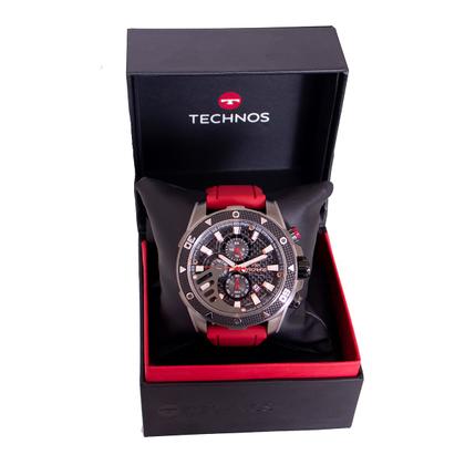Imagem de Relogio Masculino Technos Analógico Ts Carbon Preto Vermelho JS15FS/2P