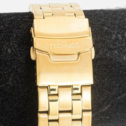 Imagem de Relógio Masculino Technos Dourado Aço Inoxidável Automático Mostrador Preto Original Resistente à Água RT8N24AK4P