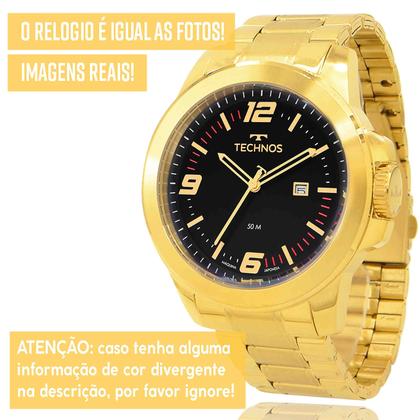 Imagem de Relógio Masculino Technos Dourado Prova Dágua Top Original