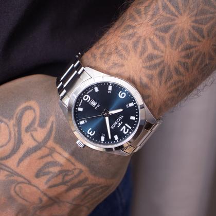 Imagem de Relógio Masculino Technos Prata Azul Analógico 2115TZP/1A