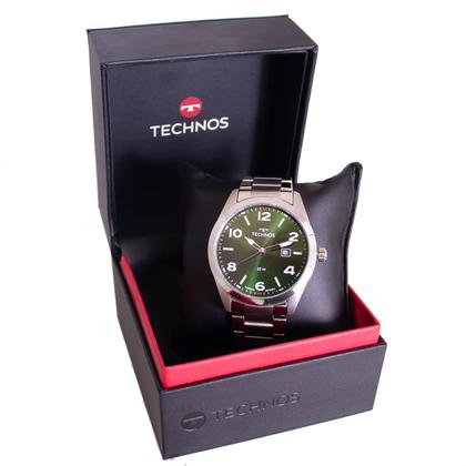 Imagem de Relógio Masculino Technos Verde Prata Analógico Calendário 2115TYP/1V