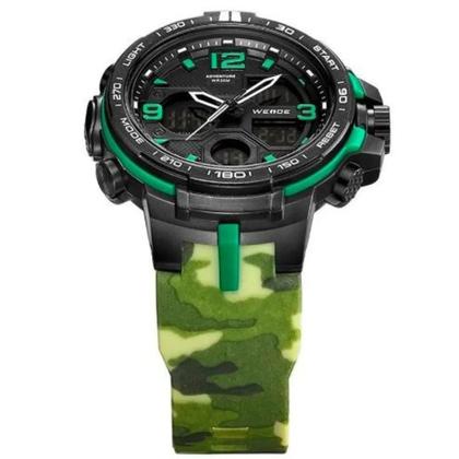 Imagem de Relógio Masculino Weide AnaDigi WA3J8005 Verde Camuflado