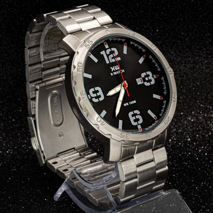 Imagem de Relógio Masculino XWatch XTEEL Aço Mostrador Preto Original Resistente à Água ROXMSS1056P