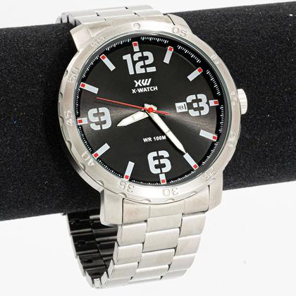 Imagem de Relógio Masculino XWatch XTEEL Aço Mostrador Preto Original Resistente à Água ROXMSS1056P