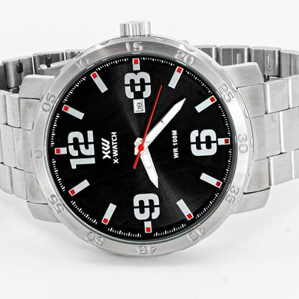Imagem de Relógio Masculino XWatch XTEEL Aço Mostrador Preto Original Resistente à Água ROXMSS1056P