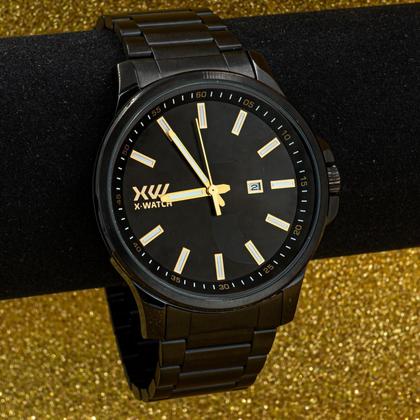 Imagem de Relógio Masculino XWatch XTEEL Preto Aço Mostrador Preto Original Resistente à Água XMNS1009P1PX