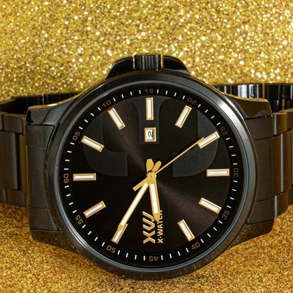Imagem de Relógio Masculino XWatch XTEEL Preto Aço Mostrador Preto Original Resistente à Água XMNS1009P1PX