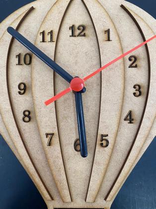 Imagem de Relógio Mdf Cru 3mm Gravado Balão Sala Quarto Escritório