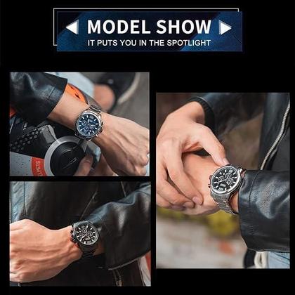 Imagem de Relógio MEGIR Analógico Quartzo Cronógrafo 3ATM