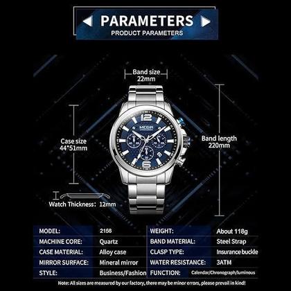 Imagem de Relógio MEGIR Analógico Quartzo Cronógrafo 3ATM