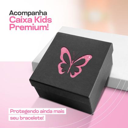 Imagem de relogio menina infantil digital + caixa + oculos sol garota ajustavel qualidade premium led preto rosa borboleta social