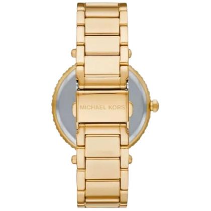 Imagem de Relógio Michel Kors Feminino Parker Brilhante Dourado Pedras Médio MK4693/1DN