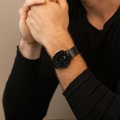 Imagem de Relógio Minimalista Masculino Preto Saint Germain Houston Full Black 40mm
